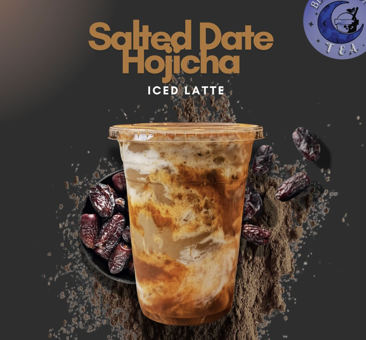 Salted Date Hojicha Iced Latte